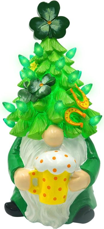 Photo 1 of [ Large Size ] St Patricks Day Gnome Green Christmas Tree, St Patricks Day Decorations, St Patricks Day Decor Women Men Gifts, St Patricks Day Decor for Indoor Home Table - 10.23''H Large
