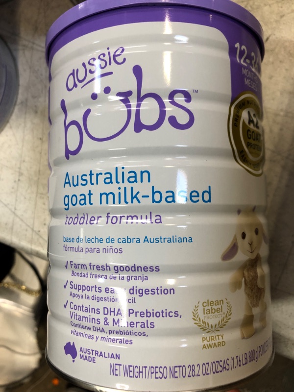 Photo 2 of Aussie Bubs Australian Goat Milk-Based Toddler Formula, For Kids 12-36 months, Made with Fresh Goat Milk, 28.2 oz EX. JUL 2024