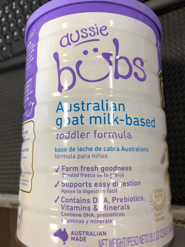 Photo 2 of Aussie Bubs Australian Goat Milk-Based Toddler Formula, For Kids 12-36 months, Made with Fresh Goat Milk, 28.2 oz ex.  jul 2024