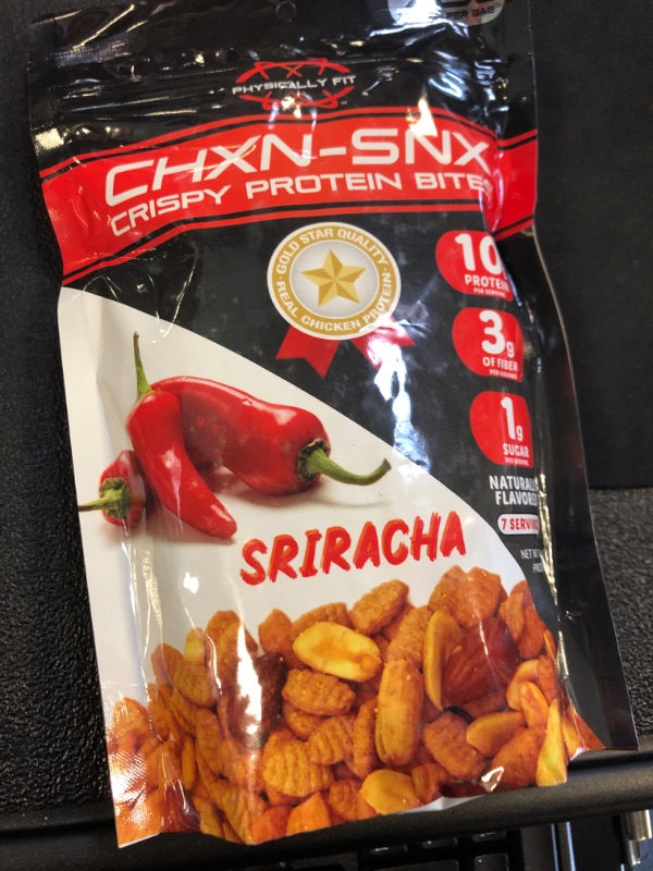 Photo 1 of CHXN-SNX Crispy Protein Bites, Sriracha with Peanuts and Almonds, 7 Servings, 70 Gram of Protein Per Bag, 7.4 Ounce exp 05/10/24