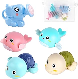 Photo 1 of Bath Toys, 6 Pack Baby Bath Toys for Toddlers 1-3, Floating Wind-up Toys Swimming Pool Games Water Play Set Xmas Gift for Bathtub Shower Infant Toddlers Kids Boys Girls Ages 4-8 Years Old https://a.co/d/cD0iZtw