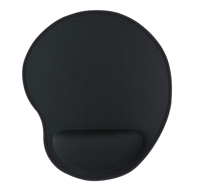 Photo 1 of Mouse Pad with Memory Cotton Wrist Rest Support, Stitched Edges Mat, Non-Slip Rubber Base Mousepad for Computer, Laptop, Home, Office, Black