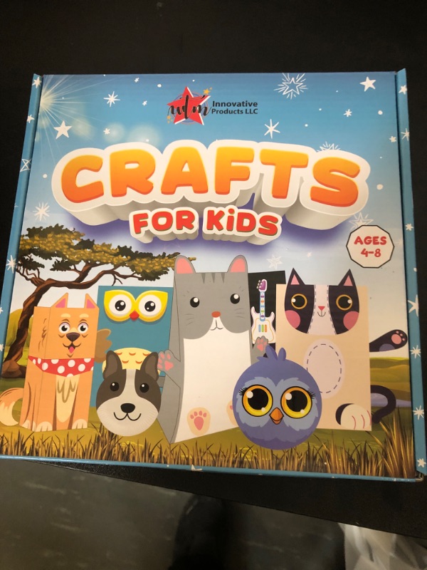 Photo 2 of Crafts for Kids Ages 4-8: 55 in1 Toddler Art Box, Animal Craft Projects, Puppet Making Kit with Organized Art Supplies for Boys & Girls, Fun Preschool Art Activities for Kids