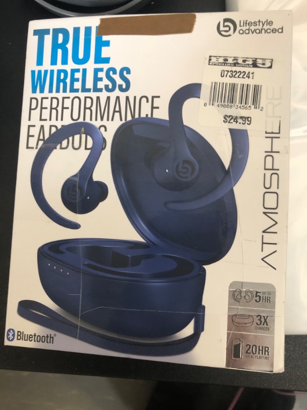 Photo 2 of (NEW) ATMOSPHERE TRUE WIRELESS PERFORMANCE BLUETOOTH EARBUDS
