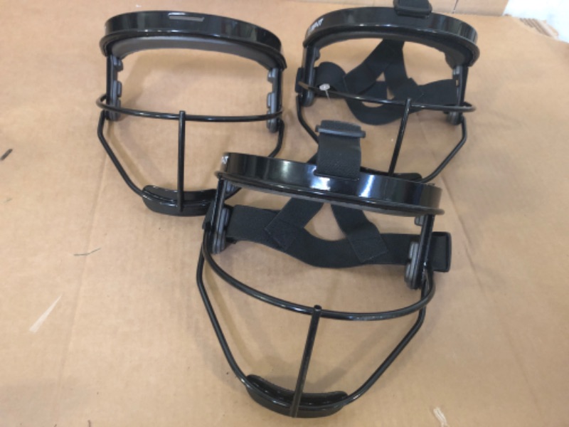 Photo 2 of 3pcs---RIP-IT Original Defense Softball Face Mask | Lightweight Protective Softball Fielder's Mask Youth Black
