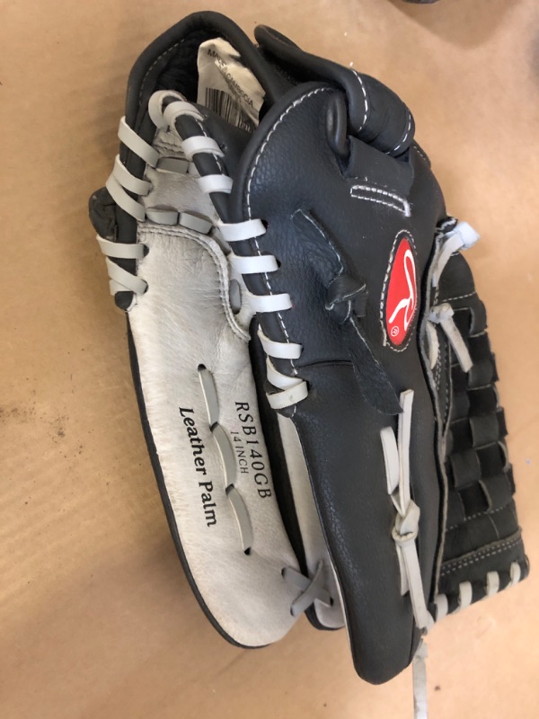 Photo 2 of 1pc----Rawlings | RSB Slowpitch Softball Glove Series Right Hand Throw 14 inch - Basket Web Black/Gray