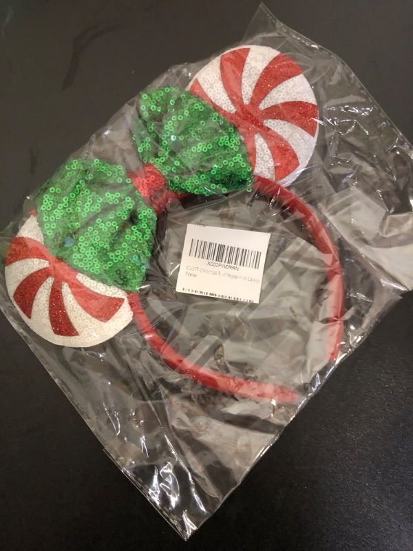 Photo 2 of CLGIFT Christmas Red Peppermint Candy Minnie Ears