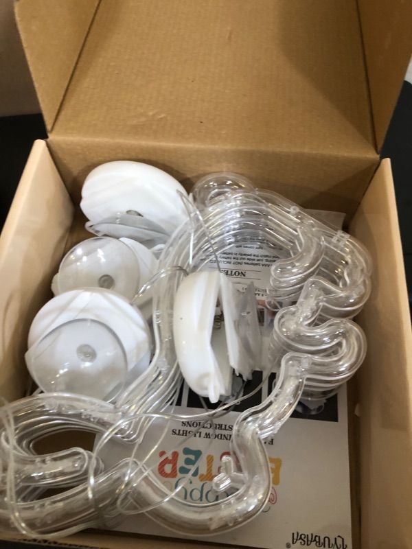 Photo 1 of 4Pack Easter Window Lights Decorations with Timer, Battery Powered Hanging Pink Yellow White Blue Lighted Bunny Shaped Sucker LED Lamp for 2024 Holiday Indoor Home Decor
