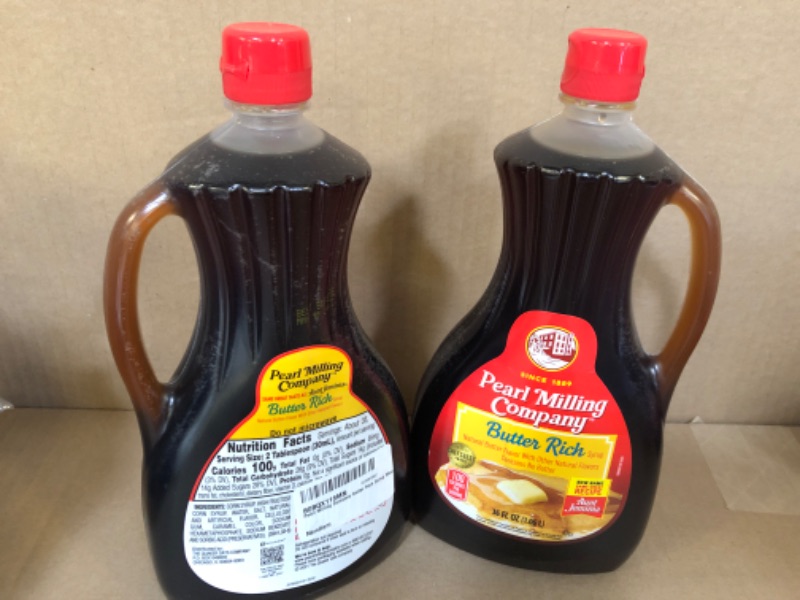 Photo 2 of 2pcs  exp date 05/2024 ---- Pearl Milling Company Butter Rich Syrup 36oz, Packaging May Vary Butter Rich Syrup 36oz 36 Fl Oz (Pack of 1)