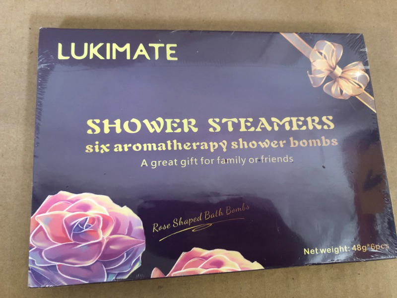 Photo 2 of  Shower Steamers Aromatherapy, Christmas Cute Gifts Stocking Stuffers, LUKIMATE Variety 6 Pack Shower Bombs with Essential Oil. Self Care and Relaxation Gifts for Women and Men, Rose Shape Set
