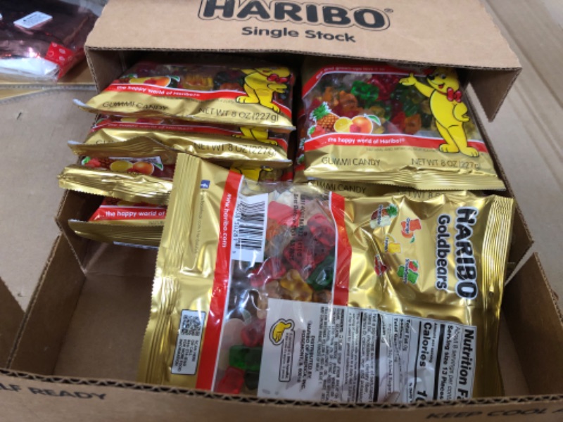 Photo 2 of 10pack  Haribo Gold Baren Gummi Bears 8 oz  exp date 03/2025