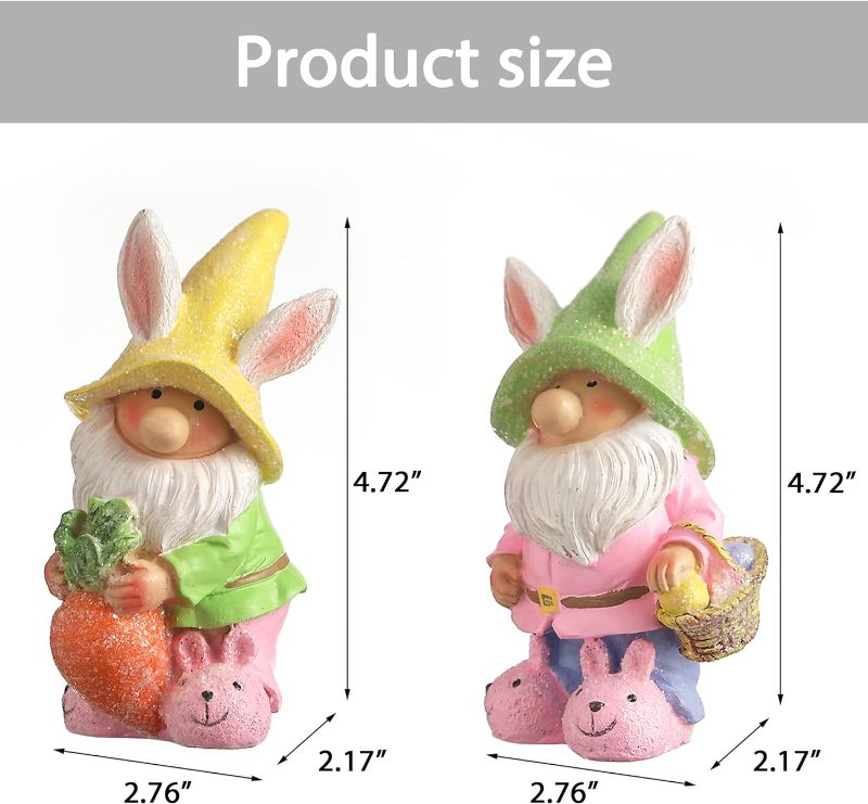 Photo 1 of  Easter Gnomes with Bunny Ears, Pink Easter Decor for Home,Easter Gifts
