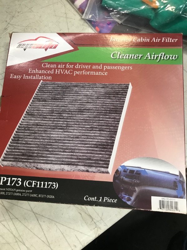 Photo 2 of EPAuto CP173 (CF11173) Replacement for Nissan Premium Rigid Cabin Air Filter includes Activated Carbon