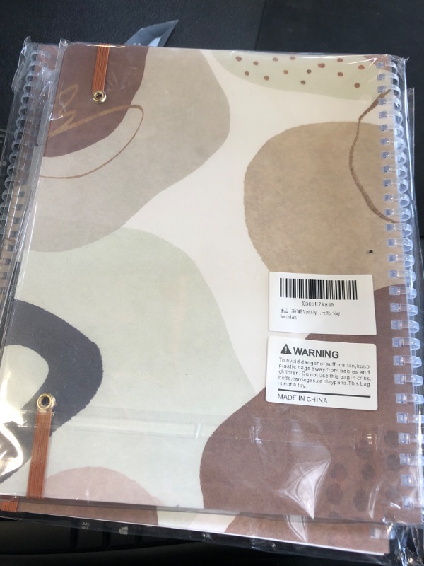 Photo 3 of SKYDUE Monthly Planner 2023-2024, 9.7" x 7.5", 14 Months Calendar Planner from Nov.2023 to Dec.2024, Stylish Soft Spiral Bound, Elastic Closure, Inner Pocket, Waterproof Cover, Thick Paper with More A5 Brown pack of 10
