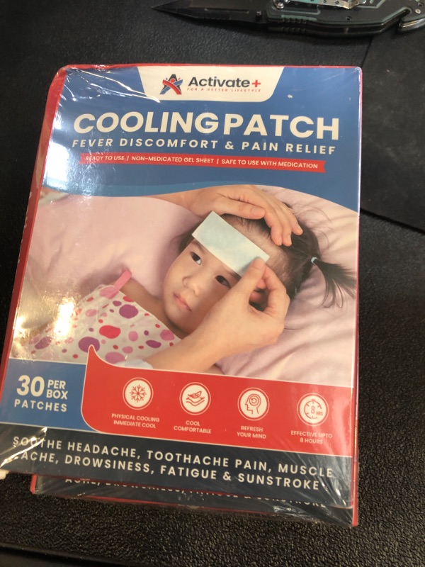 Photo 2 of Cooling Patches | 30 Sheets for Fast Fever, Discomfort, and Pain Relief | Soothes Headaches and Reduces Fever | Pack of 30