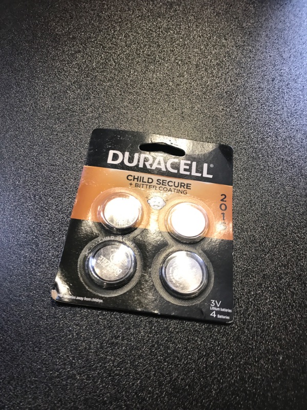 Photo 2 of Duracell CR2016 3V Lithium Battery, Child Safety Features, 4 Count Pack, Lithium Coin Battery for Key Fob, Car Remote, Glucose Monitor, CR Lithium 3 Volt Cell