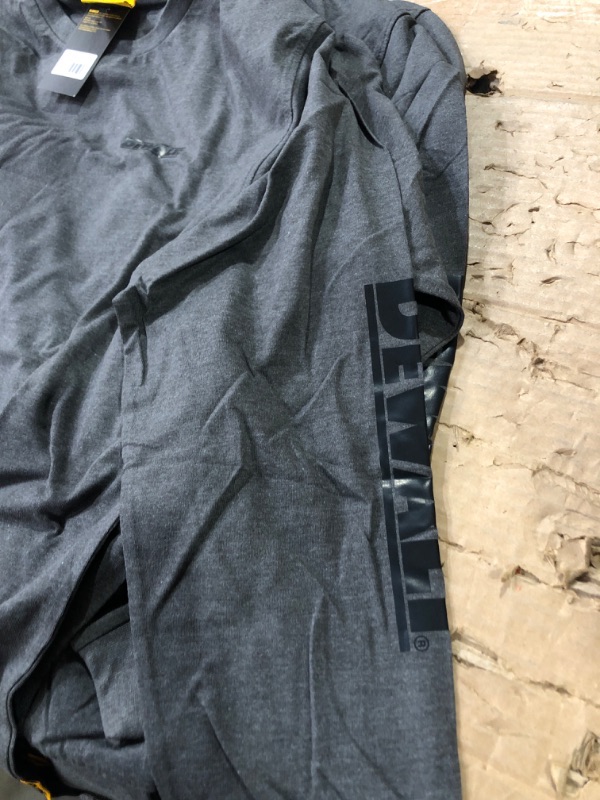 Photo 3 of **NON-REFUNDABLE** Bundle of DEWALT Men's Guaranteed Tough Long Sleeve T-Shirt- Grey **Pack 8** (4 XL, 4 XXL)