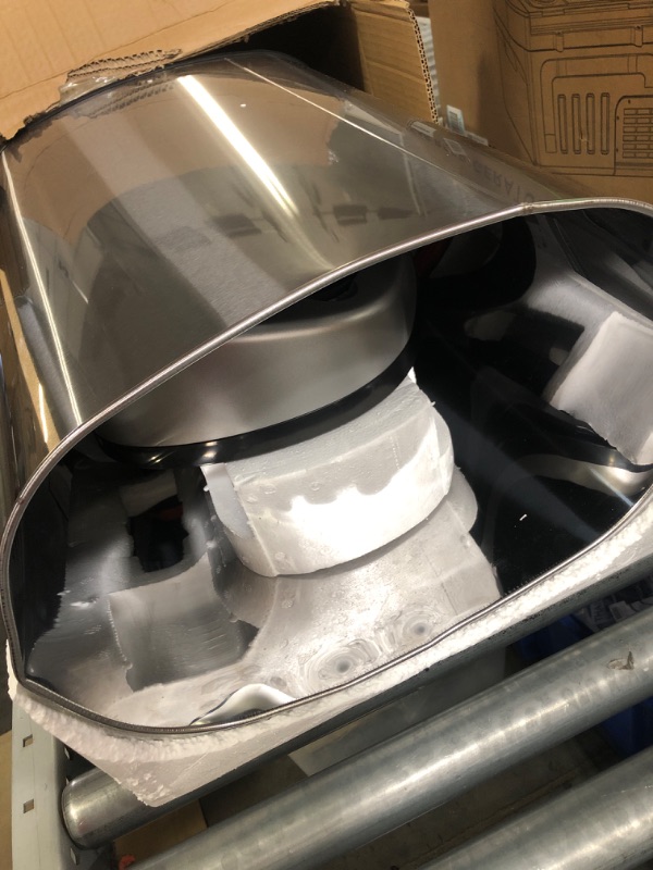 Photo 1 of (used item) ITouchless SensorCan Stainless Steel Sensor Trash Can with AbsorbX Odor Control System, Silver, 13 Gal. (ITOS13B)