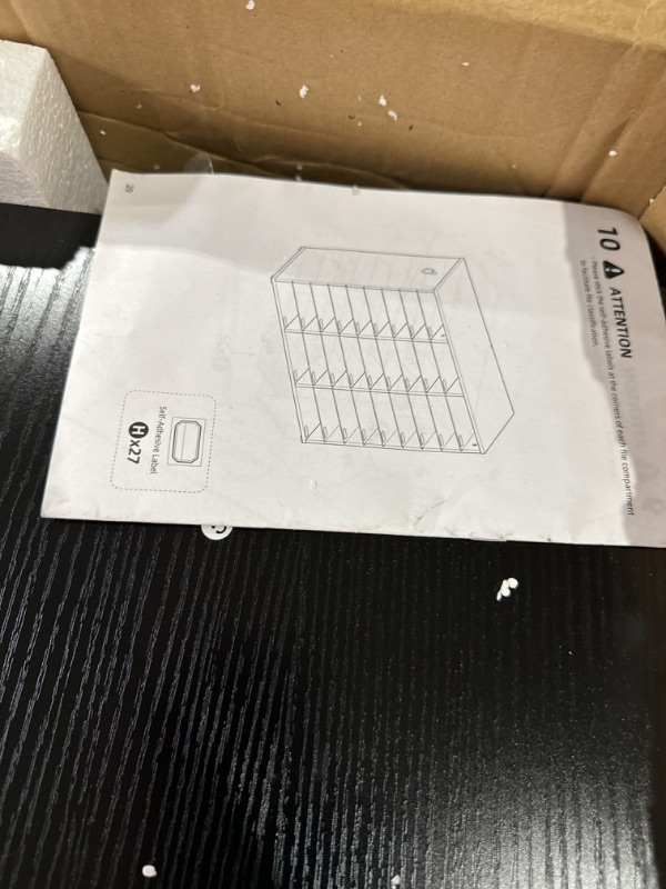 Photo 1 of ***USED - LIKELY MISSING PARTS - UNABLE TO VERIFY FUNCTIONALITY***
HOOBRO Mail Sorter Organizer, 27 Compartments Wooden Literature Organizer, Student Mailbox for Classroom, Desktop Paper Bill Organizer for Home, Office, School, Black BK27WF01