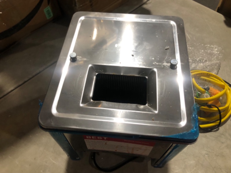 Photo 2 of ***HEAVILY USED - BENT AND SCRATCHED LIKELY MISSING PARTS - UNABLE TO VERIFY FUNCTIONALITY - NO PACKAGING***
Newhai 850W Meat Cutter Cutting Machine 15mm Electric Meat Slicer Shredded Machine Stainless Steel 330lb/h for Boneless Pork Chicken Fish for Fami