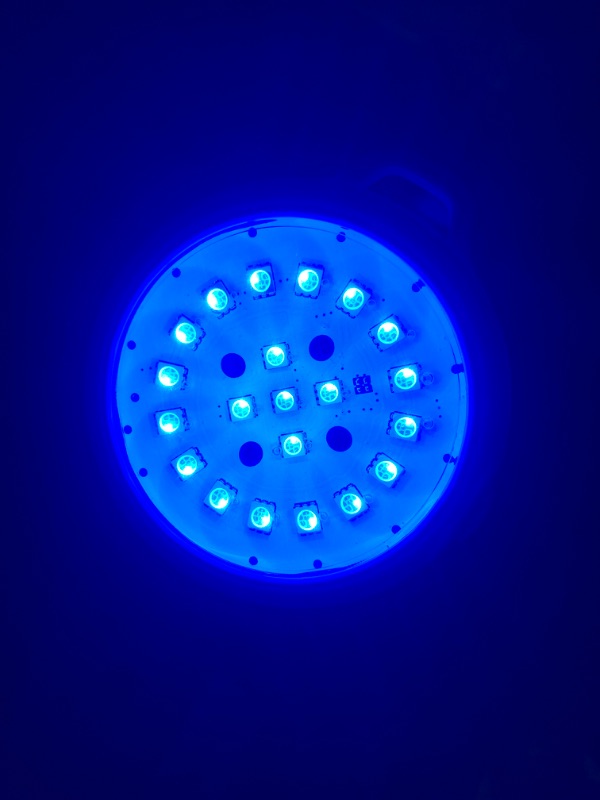 Photo 2 of (NON-REFUNDABLE) LED Pool Lights for Above Ground with Remote Control, 10W RGB Dimmable Underwater Submersible Lights, IP68 Waterproof Color Changing 5V Pool Lights Inground Pool, 21ft Cord (Blue)