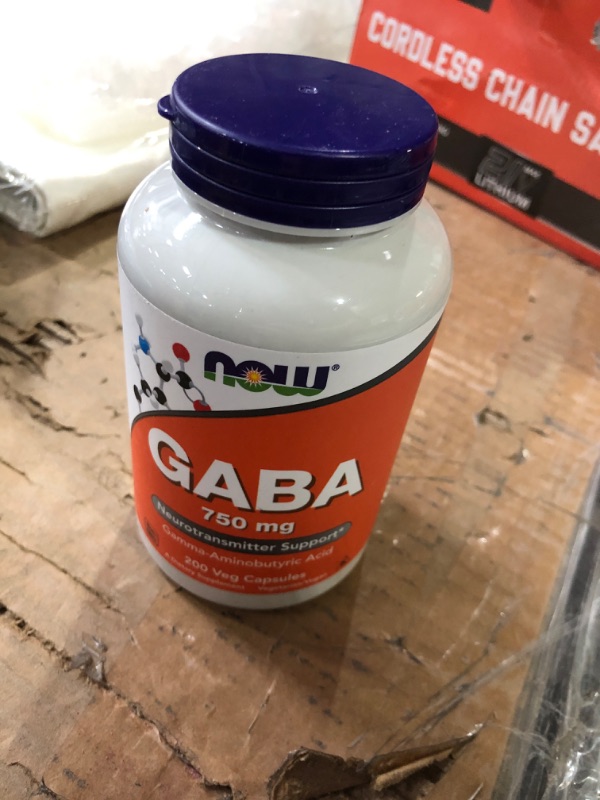 Photo 2 of ***BEST BY 12/28***
Now GABA 750 mg 200 Veg Capsules