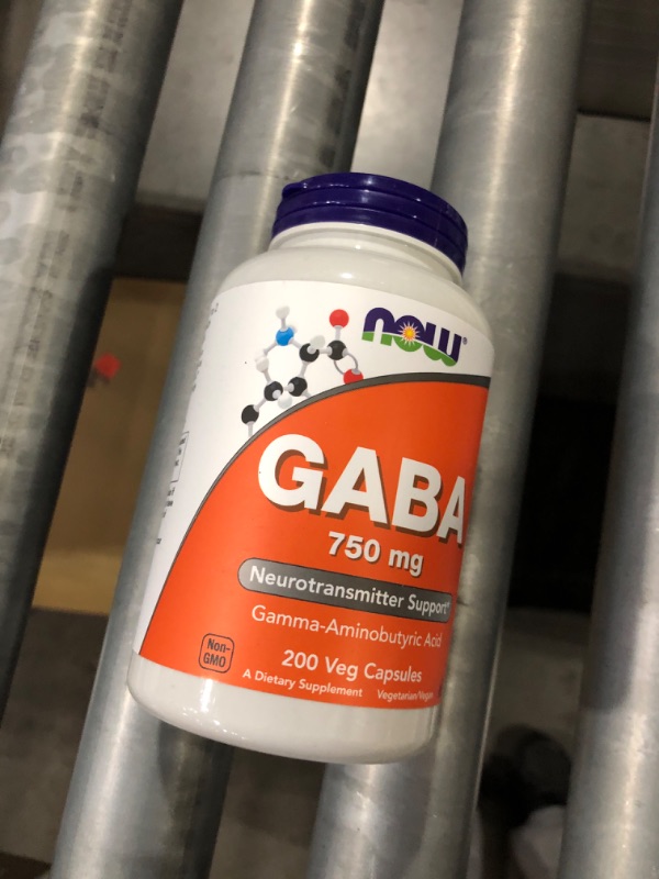 Photo 2 of **BEST BY 12/28***
Now GABA 750 mg 200 Veg Capsules