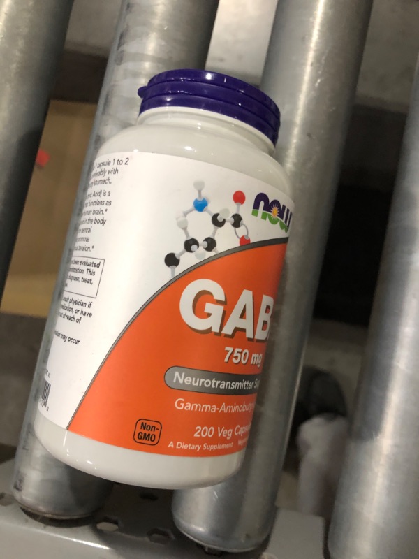 Photo 2 of ***BEST BY 12/28***
Now GABA 750 mg 200 Veg Capsules