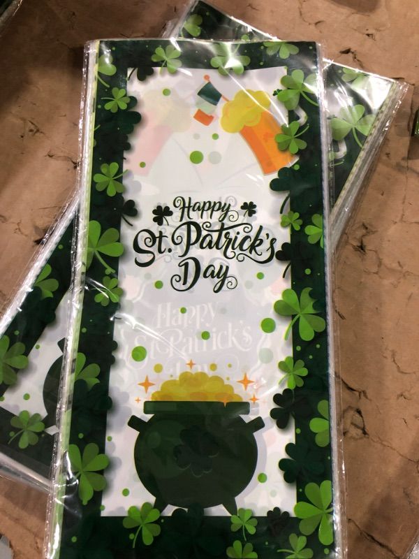 Photo 2 of ***BUNDLE PACK OF 4 NON REFUNDABLE**
50 Pcs St. Patrick's Day Cellophane Bags, 5 x 10.5 Inches Treat Bags Irish Lucky Bags 