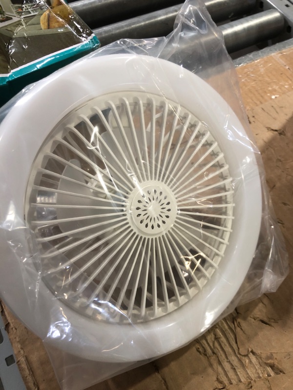 Photo 1 of Socket Ceiling Fan with Light, Ceiling Fan Indoor Enclosed 10" with Light and Remote 3 Colors Infinitely Adjustable LED Mini Ceiling Fans for Bathroom/Bedroom/Living Room/Garage/Kitchen White