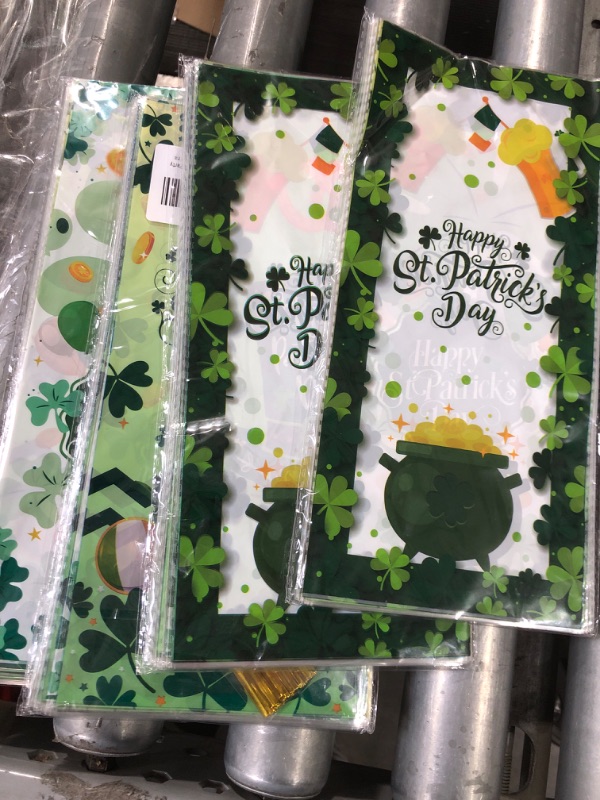 Photo 2 of ***BUNDLE PACK OF 4 NON REFUNDABLE**
50 Pcs St. Patrick's Day Cellophane Bags, 5 x 10.5 Inches Treat Bags Irish Lucky Bags Supplies(B) St. Patrick - B