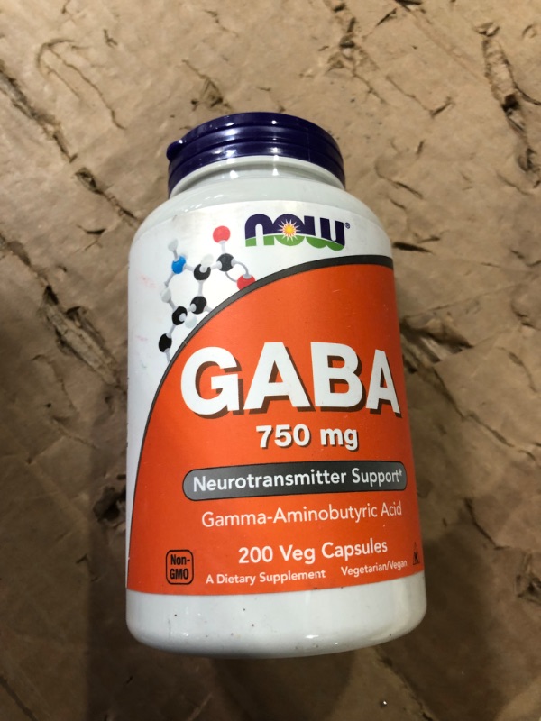 Photo 2 of ***BEST BY 12/28** NOW GABA 750 mg 200 Veg Capsules