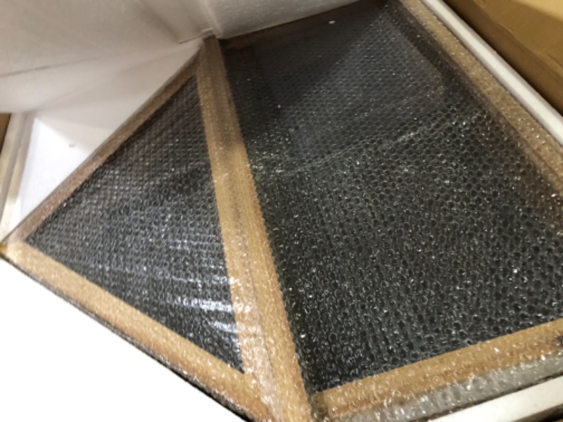 Photo 1 of HBCY Creations Flag Display Case with Certificate Holder for 5' x 9.5' American Veteran Burial Flag, Solid Wood with Glass Front with Wall Mount or Standing Display, Weathered Wood Weathered Wood 9.5'x5' flag case + certificate