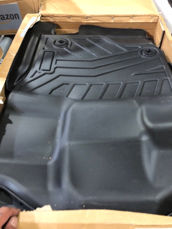 Photo 1 of Auxko All Weather Floor Mats Fits for Ford F150 Supercrew 2021-2023(Include Lightning 22-23)(Only Bench Seat w/Under Seat Storage) TPE Rubber Liners Accessoires Odorless Mats 2021-2023 F150(+lightning) supercrew w/ storage