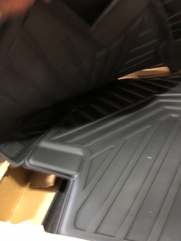 Photo 2 of Auxko All Weather Floor Mats Fits for Ford F150 Supercrew 2021-2023(Include Lightning 22-23)(Only Bench Seat w/Under Seat Storage) TPE Rubber Liners Accessoires Odorless Mats 2021-2023 F150(+lightning) supercrew w/ storage