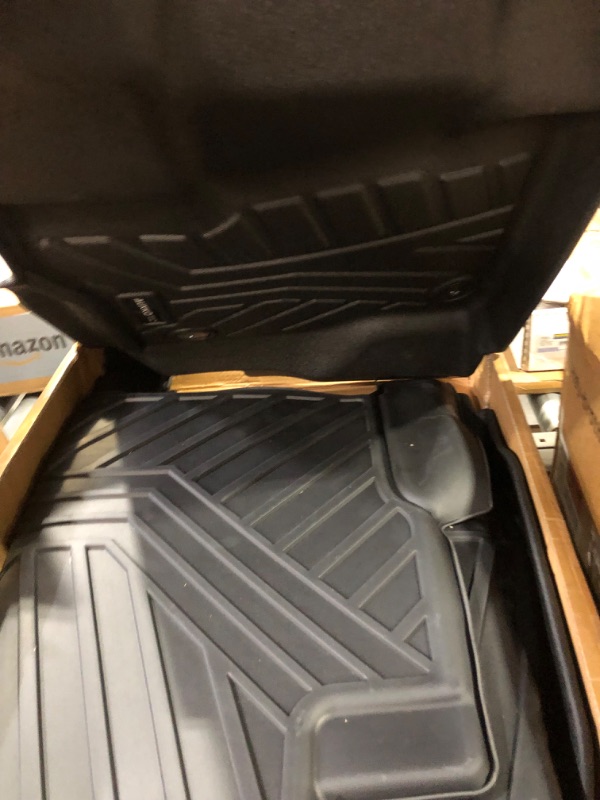 Photo 4 of Auxko All Weather Floor Mats Fits for Ford F150 Supercrew 2021-2023(Include Lightning 22-23)(Only Bench Seat w/Under Seat Storage) TPE Rubber Liners Accessoires Odorless Mats 2021-2023 F150(+lightning) supercrew w/ storage