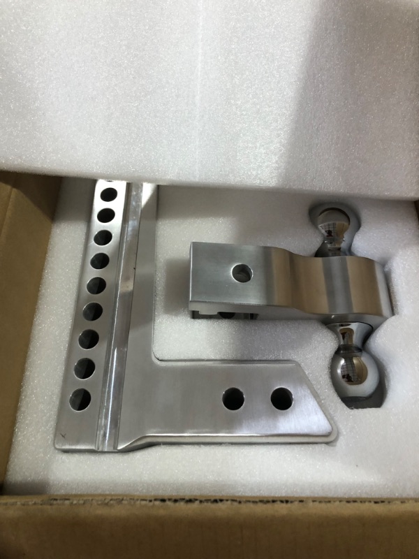 Photo 2 of **SEE NOTES BEFORE BIDDING LOCAME Adjustable Trailer Hitch, Fits 2.5-Inch Receiver Only, 10-Inch Drop/Rise Aluminum Drop Hitch,18,500 LBS GTW-Tow Hitch for Heavy Duty Truck with Double Stainless Steel Locks, Silver, LC0009 10 Inch Drop Hitch