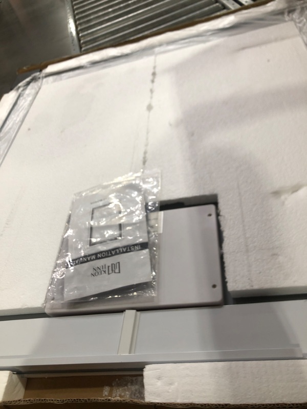 Photo 1 of Keonjinn 36 x 36 Inch LED Bathroom Mirror, LED Vanity Mirror with Lights, Wall Mounted Anti-Fog Memory Dimmable Brightness Front Light Makeup Mirrors, IP54 Waterproof CRI 90+(Horizontal or Vertical) Classic Silver 36x36