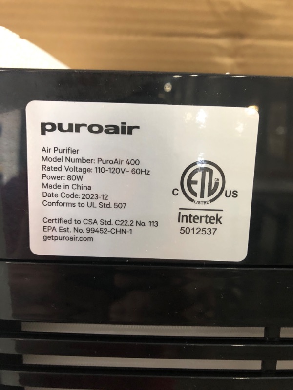 Photo 4 of (READ FULL POST) PuroAir 400 HEPA 14 Air Purifier for Home Large Rooms - Covers 2,145 Sq Ft - Filters Up To 99.99% of Smoke, Pollen, Dust, VOCs and Common Pollutants
