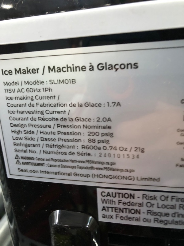 Photo 3 of *SEE NOTES* Silonn Ice Maker Countertop, 9 Cubes Ready in 6 Mins, 26lbs in 24Hrs, Self-Cleaning Ice Machine with Ice Scoop and Basket, 2 Sizes of Bullet Ice for Home Kitchen Office Bar Party