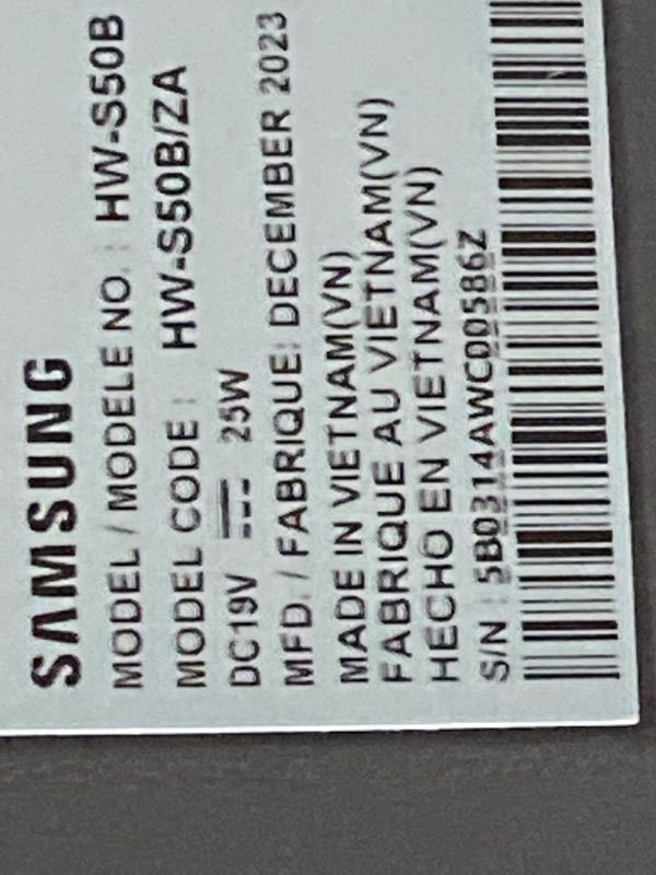 Photo 5 of SAMSUNG HW-S50B/ZA 3.0ch All-in-One Soundbar w/Dolby 5.1, DTS Virtual:X, Q Symphony, Built in Center Speaker, Adaptive Sound Lite, Bluetooth Multi Connection, 2022 Black HW-S50B Soundbar