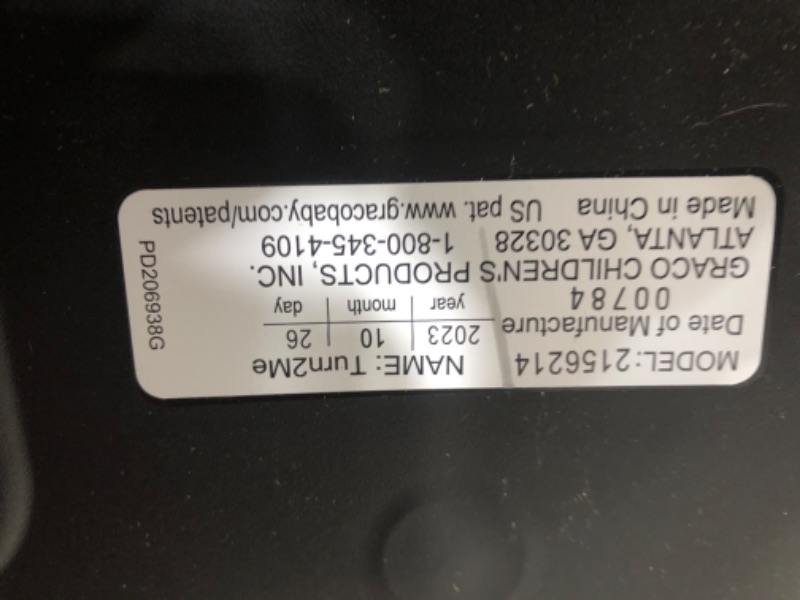 Photo 8 of ***USED - DIRTY - LIKELY MISSING PARTS - UNABLE TO VERIFY FUNCTIONALITY***
Graco® Turn2Me™ 3-in-1 Car Seat, Manchester
