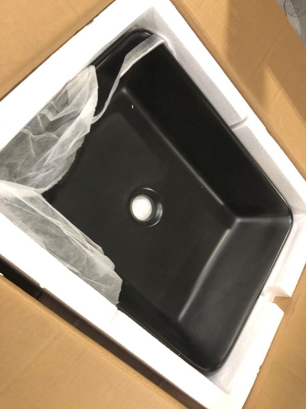 Photo 1 of Rectangle Vessel Sink Black - Lordear 19"x15"