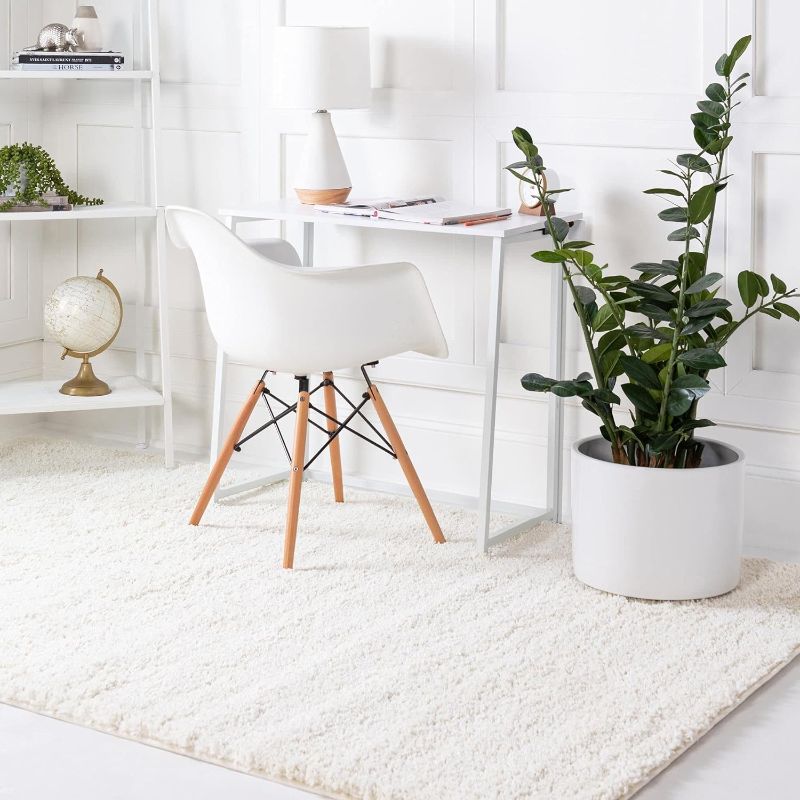 Photo 1 of *** STOCK PHOTO FOR REFERENCE ONLY *** Soft Solid Shag Area Rug – White, 3'X5'
