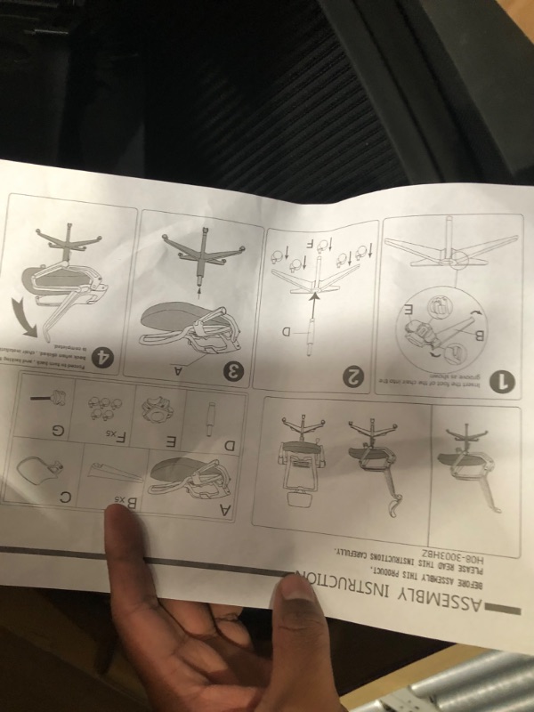 Photo 3 of *** UNKNOWN MISSING PARTS *** Foldable Ergonomic Office Chair