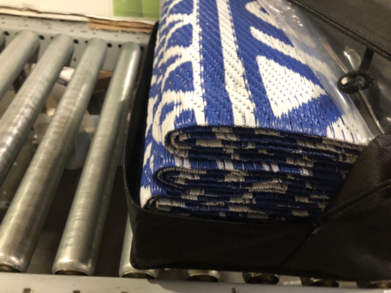 Photo 1 of Anidaroel 8'x10' Camping Rug, Trailer Navy Blue