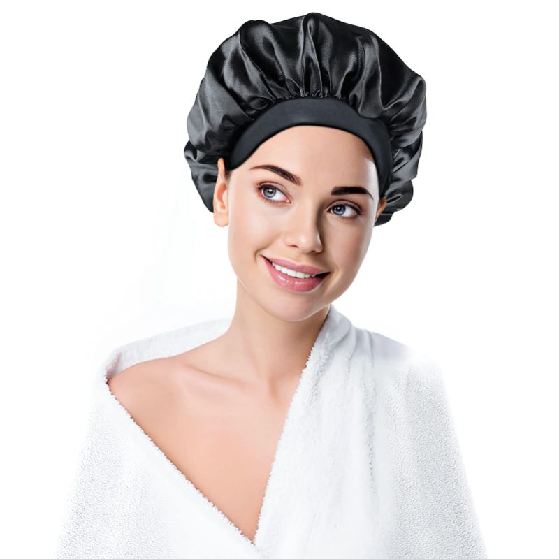 Photo 1 of (bundle of 2)  ViviDreamore Satin Bonnet Silk Bonnet for Sleeping Silk Sleep Cap Hair Bonnet 