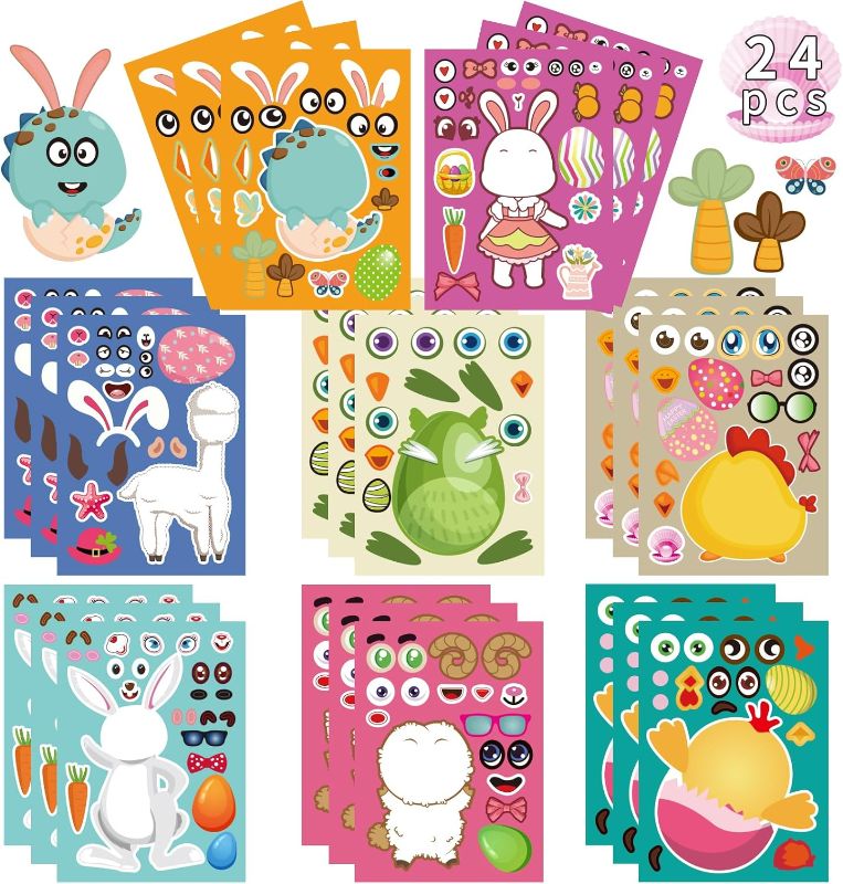 Photo 1 of *** NONREFUNDABLE Bundle of 3*** Easter Sticker for Kids, 24 Sheets (3 PACK)