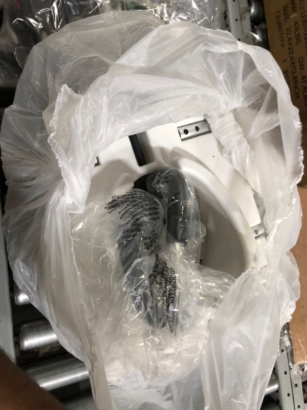 Photo 1 of *** UNKNOWN IF PARTS MISSING *** Drive Medical RTL12027RA 2-in-1 Raised Toilet Seat with Removable Padded Arms, Standard Seat
