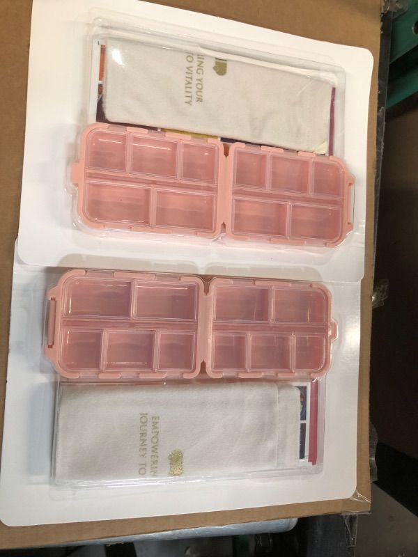 Photo 2 of (SET OF 2) 10 Compartment Box for Pill, Color 8